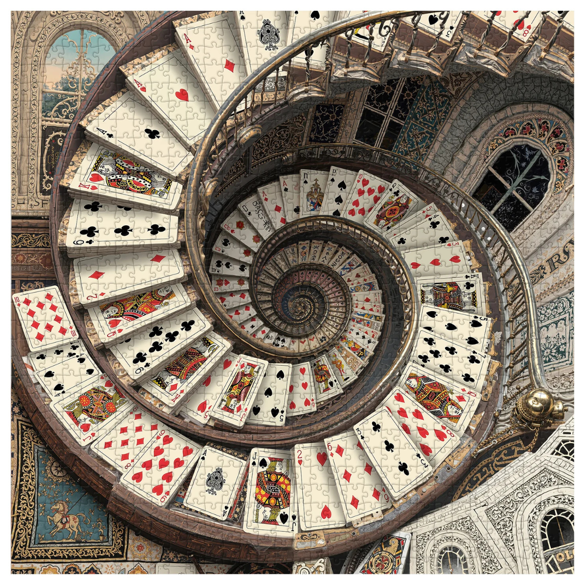 Card Spiral Staircase Jigsaw Puzzle 1000 Pieces