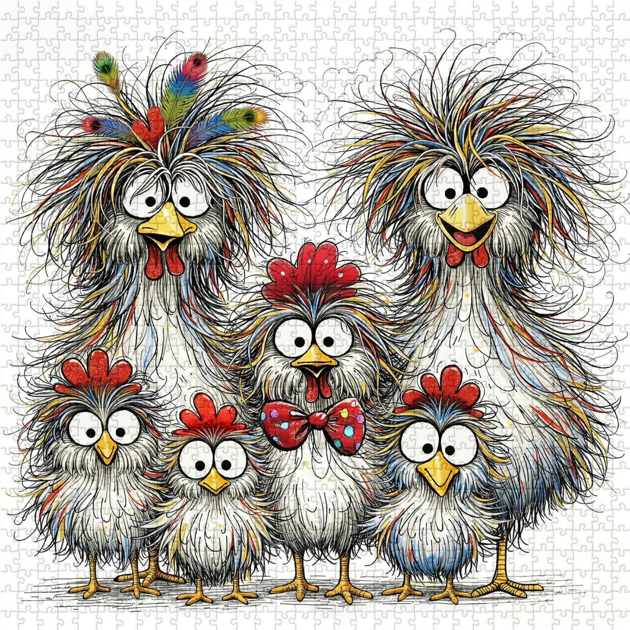 The Scruffy Chicks Jigsaw Puzzle 1000 Pieces