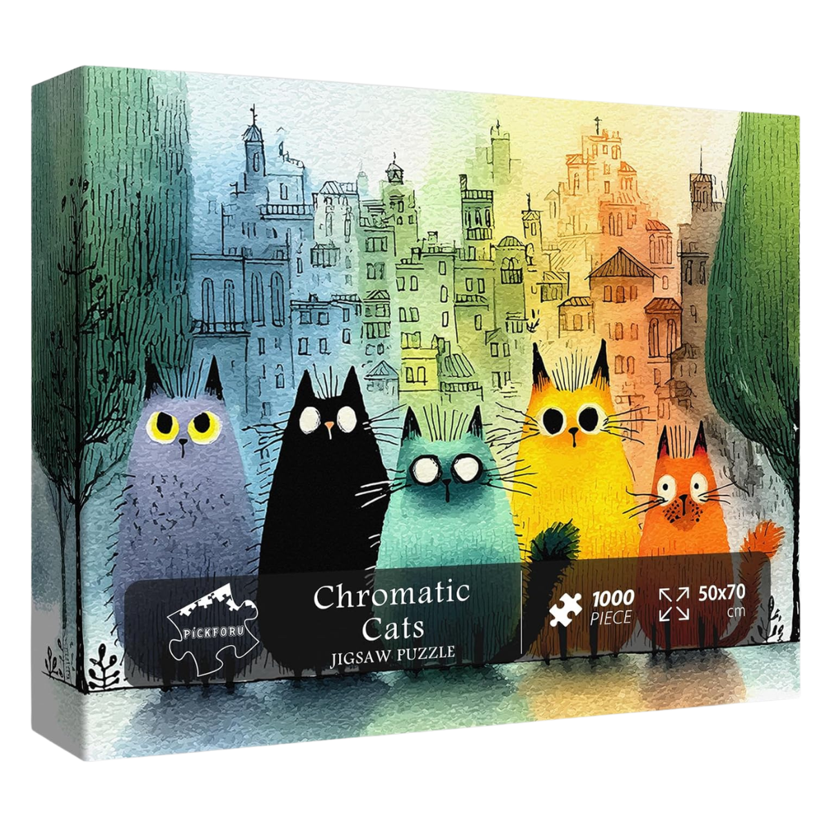 Chromatic Cats Jigsaw Puzzle 1000 Pieces