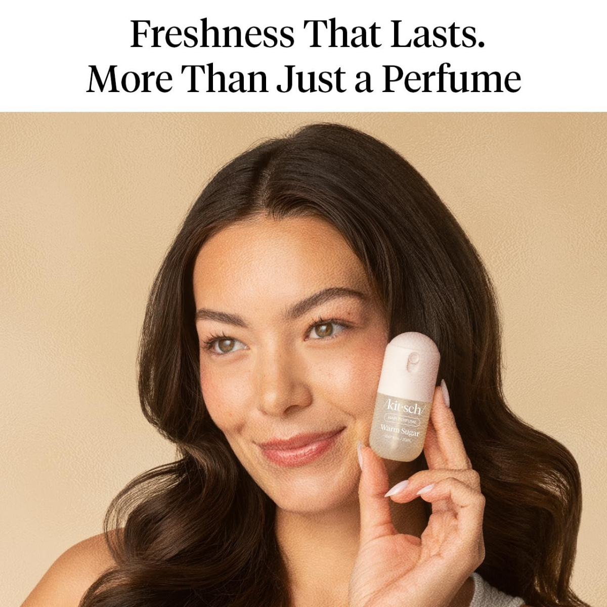 Kitsch Hair Perfume for Women - Warm Sugar | Clean, Deodorizing & Patented Odor-Eliminating Technology Hair Spray & Body Mist - Freshen Hair, Body & Pillows - Pink Grapefruit & Vanilla Scent - 20mL