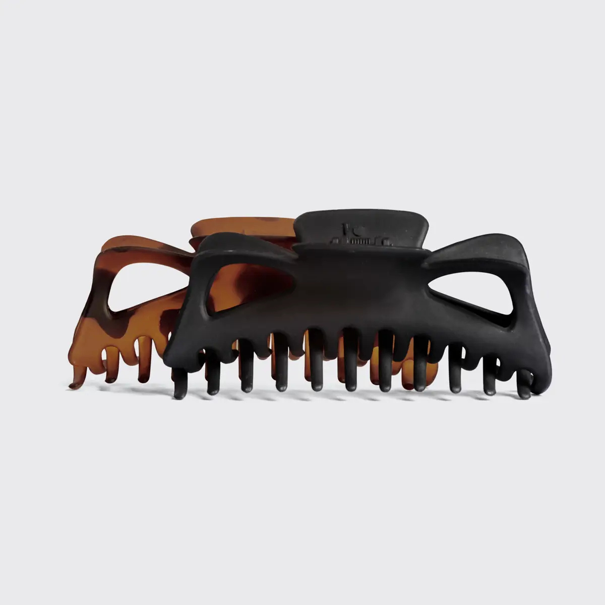 Kitsch Jumbo Classic Claw Clips for Thick, Long & Curly Hair - Black & Tort, 2pcs