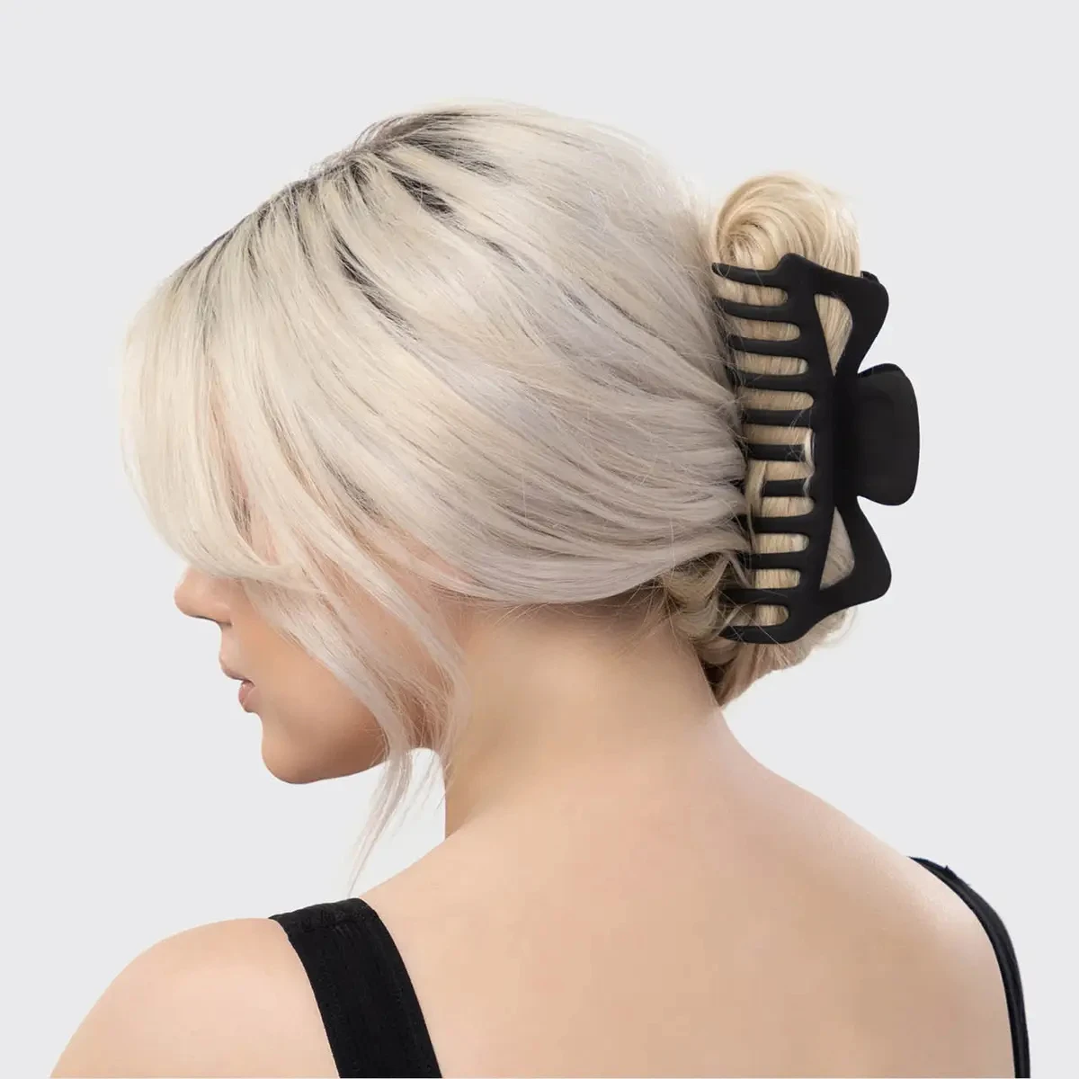 Kitsch Jumbo Classic Claw Clips for Thick, Long & Curly Hair - Black & Tort, 2pcs