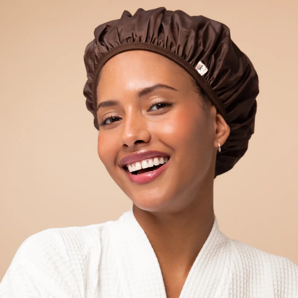 Kitsch Shower Cap 2pc Set - Terracotta & Brown