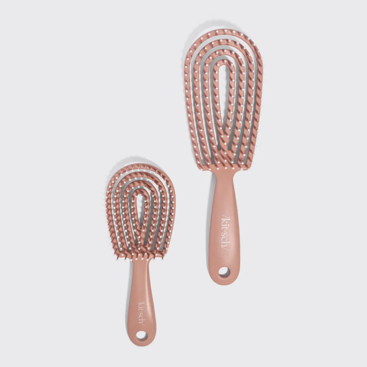 Kitsch Detangling Duo 2pc Set - Terracotta - for effortless, snag-free brushing