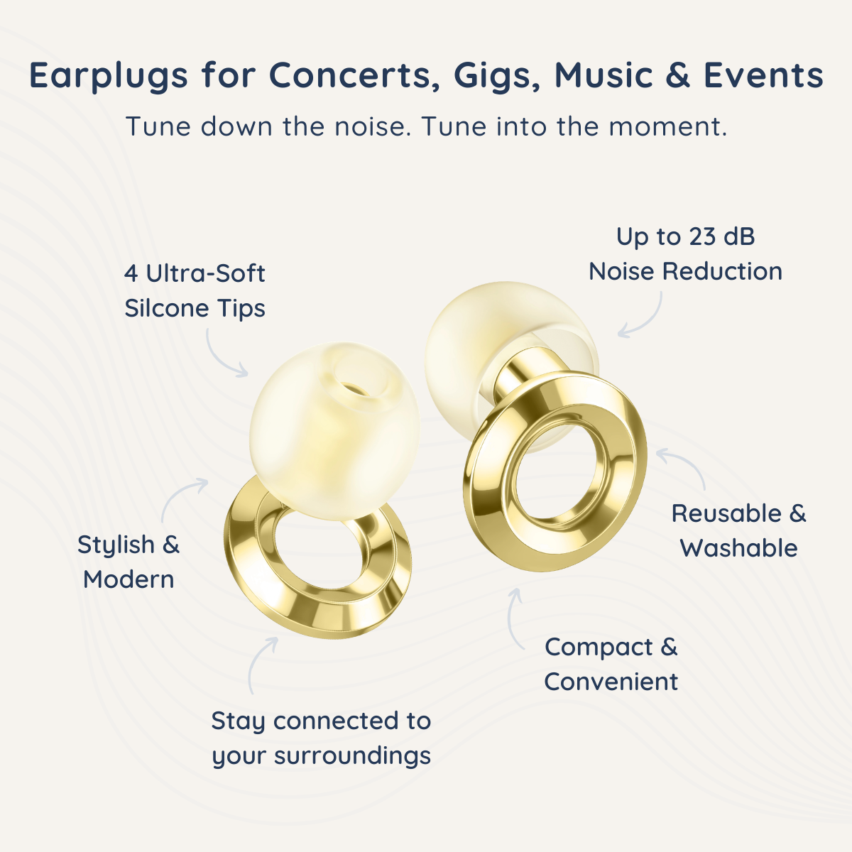 Zulfees Earplugs for Concerts, Gigs, Music & Events