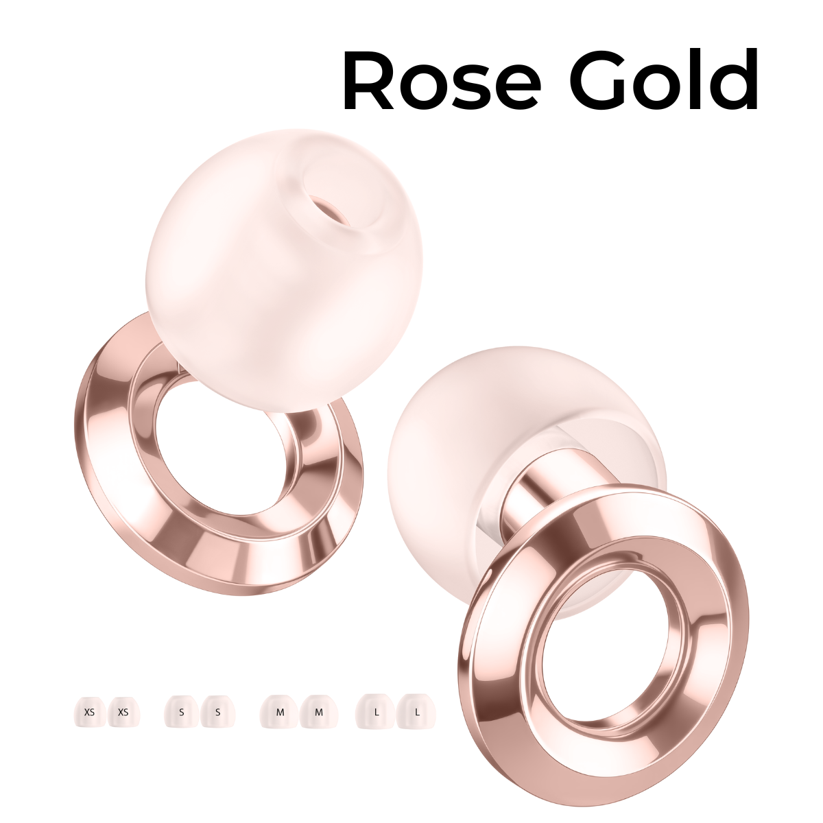 Zulfees Earplugs for Concerts, Gigs, Music & Events - Rose Gold