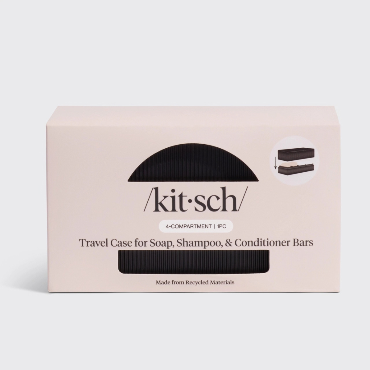 Kitsch 4-Compartment Travel Case - Black