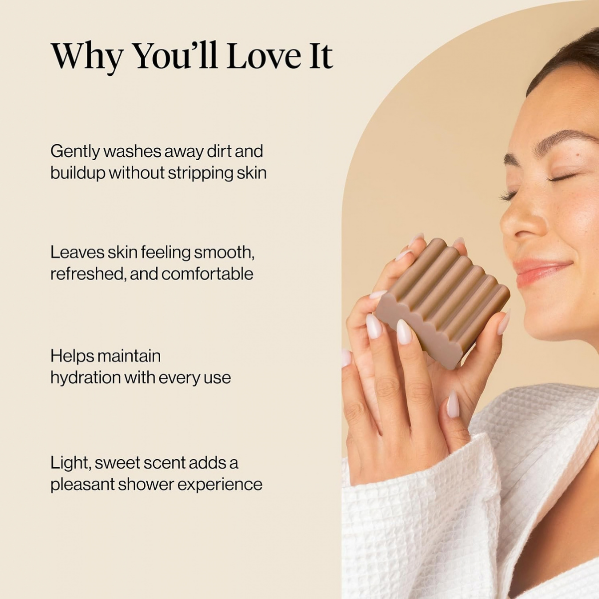 Kitsch Warm Sugar Body Wash Bar Soap for Women – Made in USA - 113g