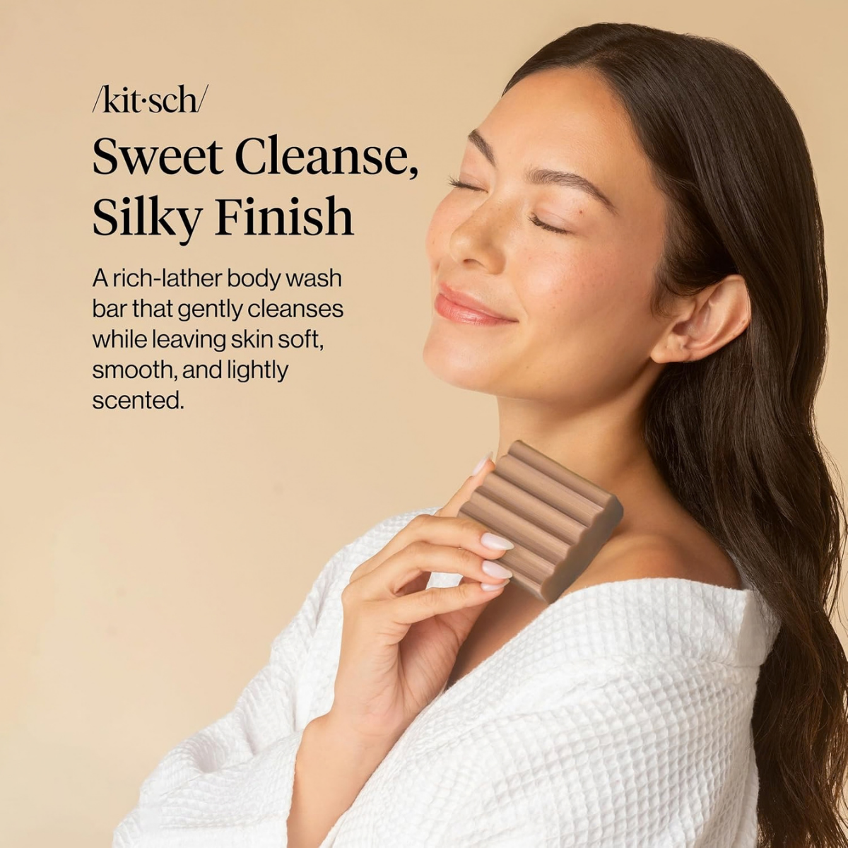 Kitsch Warm Sugar Body Wash Bar Soap for Women – Made in USA - 113g