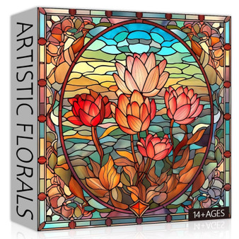 Artistic Florals 1000 Piece Jigsaw Puzzle for Adults