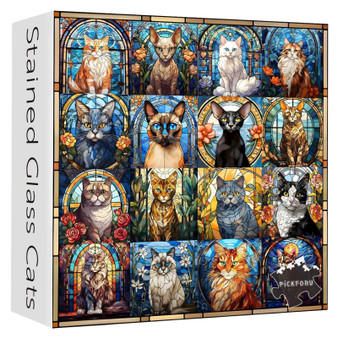 Stained Glass 1000 Piece Jigsaw Puzzle for Adults