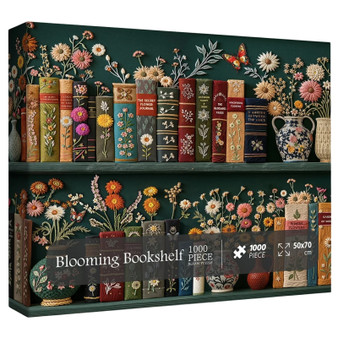 Blooming Bookshelf 1000 Piece Jigsaw Puzzle for Adults
