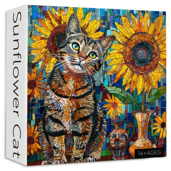 Sunflower Cat 1000 Piece Jigsaw Puzzle for Adults