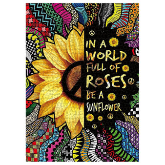 Sunflower Solace 1000 Piece Jigsaw Puzzle for Adults - Completed