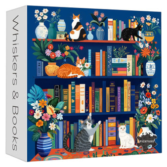 Whiskers & Books 1000 Piece Jigsaw Puzzle for Adults
