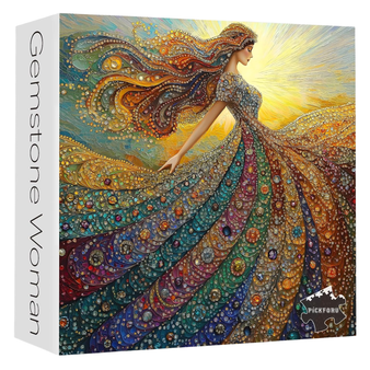 Gemstone Woman Puzzle for Adults 1000 Piece Aesthetic Fantasy Art Jigsaw