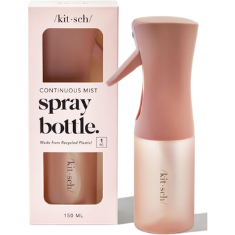 Kitsch Continuous Spray Bottle for Hair – Fine Mist Water Mister & Water Spray Bottle – Recycled Hair Spray Bottle – Spray Bottles for Cleaning, Styling, Plants & More – Terracotta, 150ml