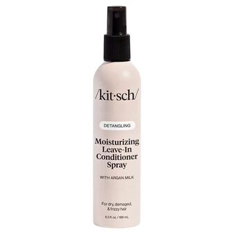 Kitsch Argan Milk Leave In Conditioner Spray – Hair Detangler Spray for Curly, Wavy, Fine, Dry & Damaged Hair - Silicone-Free | Ideal Gifts for Women