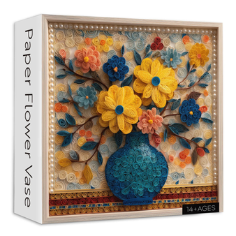Flower Vase Puzzles for Adults 1000 Pieces, Larkipuzz Colorful Wildflower Jigsaw Puzzles Paper Art Pearl, Unique Impossible Spring Plant Theme as Wall Decor
