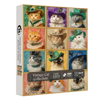 Vintage Cat Collection Jigsaw Puzzle 1000 Pieces