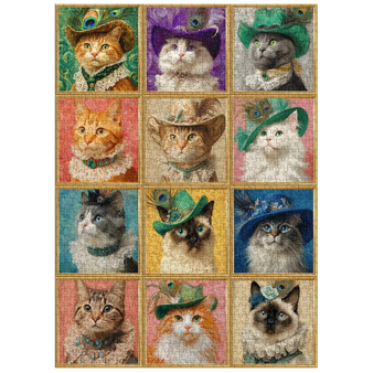 Vintage Cat Collection Jigsaw Puzzle 1000 Pieces