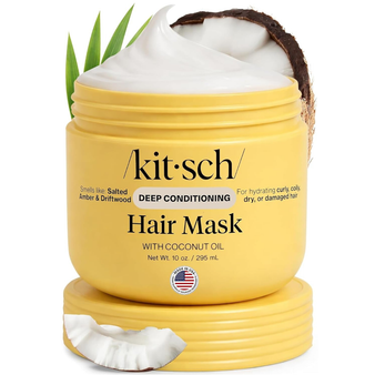 Kitsch Moisturizing Hair Mask for Damaged Hair – Coconut Oil Deep Conditioner for Women – Curly Hair Products Friendly – Frizz-Reducing Hair Care Treatment for Curly, Coily & All Hair Types