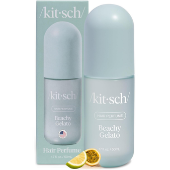 Kitsch Hair Perfume for Women- Beachy Gelato | Clean, Deodorizing & Patented Odor-Eliminating Technology Hair Spray & Body Mist- Freshen Hair, Body & Pillows- Tropical Citrus, Vanilla Bean Scent- 50mL