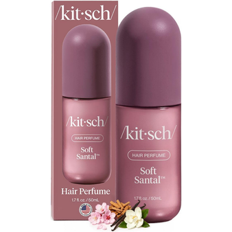 Kitsch Hair Perfume for Women – Hair Spray & Body Mist – Soft Santal, 50mL | Clean, Deodorizing & Patented Odor-Eliminating Technology – Freshen Hair, Body & Pillows – Made in USA