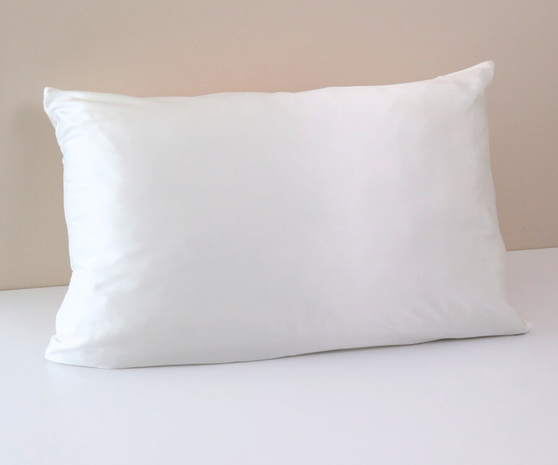 Ivory Silk Pillowcase 22 Momme 100% Mulberry Silk Grade 6A 70x50cm with Hidden Zipper