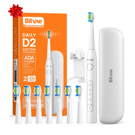Sonic Electric Toothbrush - Bitvae D2 White - The Perfect Gift