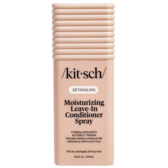 Kitsch Argan Milk Leave In Conditioner Spray – Hair Detangler Spray for Curly, Wavy, Fine, Dry & Damaged Hair - Silicone-Free | Ideal Gifts for Women