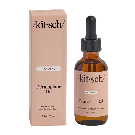 Kitsch Dermaplane Face Oil with Jojoba & Argan Oil – Hydrating Facial Formula for Dermaplaning Tool, Gua Sha & Razor Use – Irritation-Free Shave Oil for Soft, Radiant Skin - 60mL