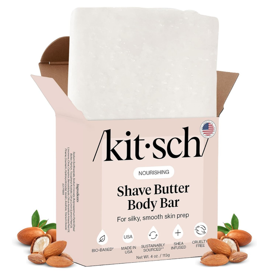 Kitsch Shaving Soap for Women - Hydrating Shave Butter & Shave Soap Bar - Nourishing Bar Soap for Smooth, Irritation-Free Shave – Paraben, Silicone & Sulfate-Free - Vegan, Made in USA  - 113g