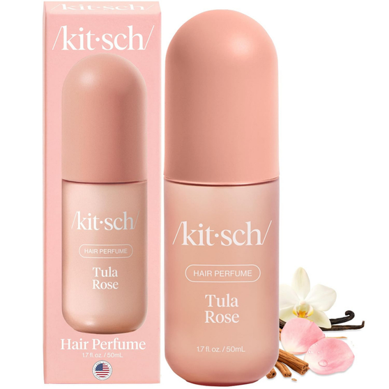 Kitsch Hair Perfume for Women - Tula Rose | Clean, Deodorizing & Patented Odor-Eliminating Technology Hair Spray & Body Mist - Freshen Hair, Body & Pillows - Floral Vanilla Scent – 50mL