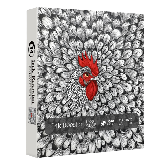Ink Rooster Jigsaw Puzzle 1000 Pieces