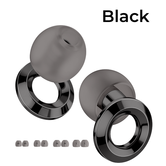 Zulfees Earplugs for Concerts, Gigs, Music & Events - Black