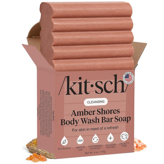 Kitsch Amber Shores Body Wash Bar Soap - Made in USA - 113g