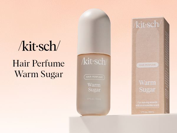 Kitsch Hair Perfume for Women - Warm Sugar | Clean, Deodorizing & Patented Odor-Eliminating Technology Hair Spray & Body Mist - Freshen Hair, Body & Pillows - Pink Grapefruit & Vanilla Scent - 50mL