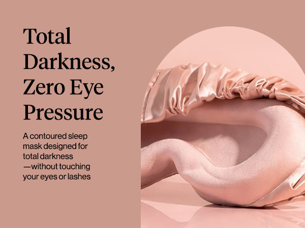 Kitsch Contour Pillow Eye Mask &ndash; Softer Than Silk Eye Masks for Sleep, Blindfold Sleep Masks for Women & Men, No Eye Pressure, Lightweight, Eye Care, Travel Essentials - Blush