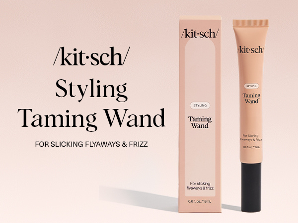 Kitsch Fly Away Stick for Hair - Taming Wand with Biotin, Aloe & Vitamin E - Clear Serum-Like Gel Hair Mascara for Baby Hairs - Lightweight & Multi-Use Hair Stick | Ideal Gifts for Women - 18mL