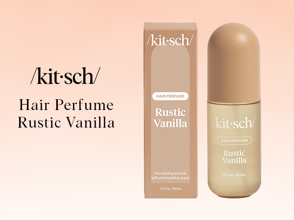 Kitsch Hair Perfume for Women - Rustic Vanilla | Clean, Deodorizing & Patented Odor-Eliminating Technology Hair Spray & Body Mist - Freshen Hair, Pillows - Warm Tonka, Vanilla & Cedar Blend - 50 mL