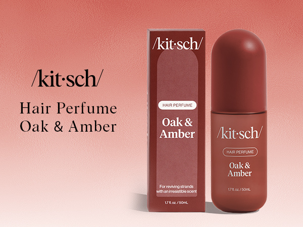Kitsch Hair Perfume for Women - Oak & Amber | Clean, Deodorizing & Patented Odor-Eliminating Technology Hair Spray & Body Mist - Freshen Hair, Body & Pillows- Berries and Blooming Jasmine Scent - 50mL