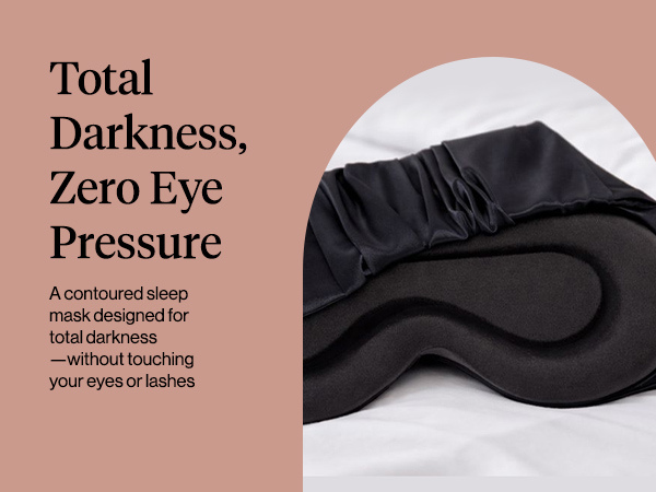 Kitsch Contour Pillow Eye Mask – Softer Than Silk Eye Masks for Sleep, Blindfold Sleep Masks for Women & Men, No Eye Pressure, Lightweight, Eye Care, Travel Essentials - Charcoal