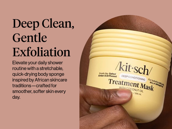 Kitsch Deep Conditioning Hair Mask &ndash; Moisturizing Hair Mask for Damaged Hair with Coconut Oil &ndash; Hydrating, Strengthening & Frizz-Reducing Hair Care Treatment for Curly, Coily & All Hair Types - 295 mL