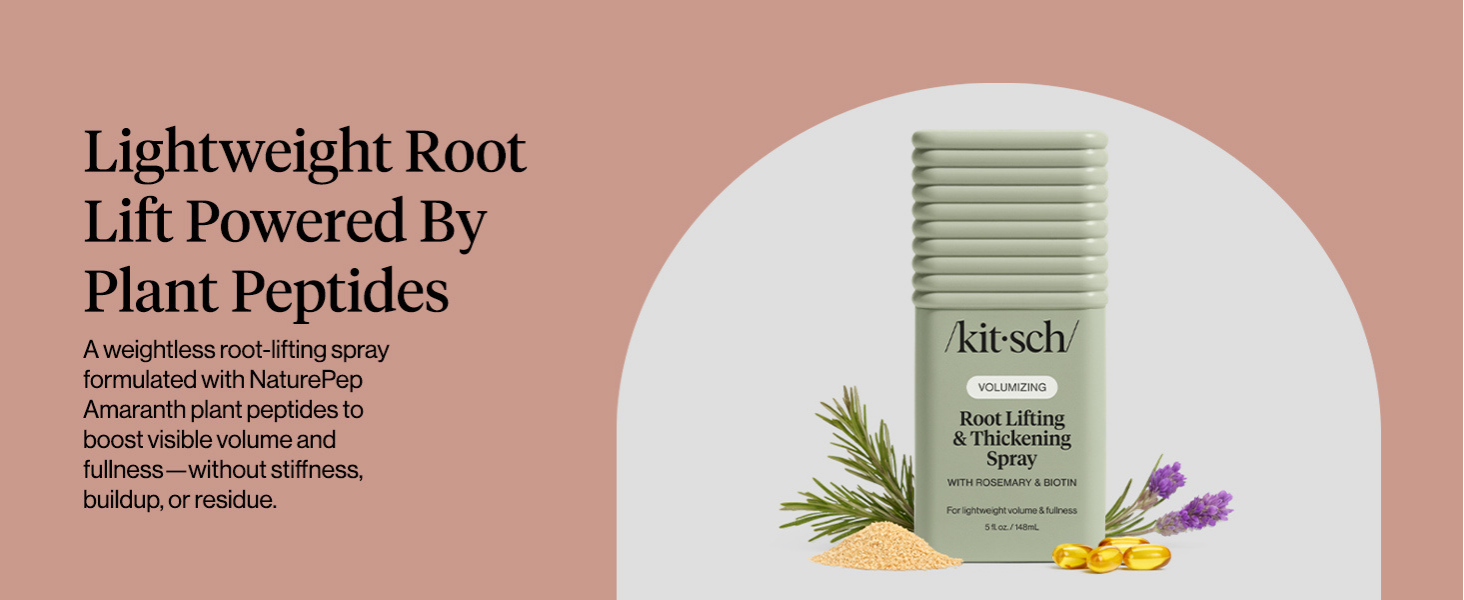 Kitsch Root Lifting Spray for Fine Hair - Thickening Hair Spray With Rosemary and Biotin | Lightweight Volumizing Spray for Instant Lift and Fullness | Adds Volume, Natural Hold - 148mL
