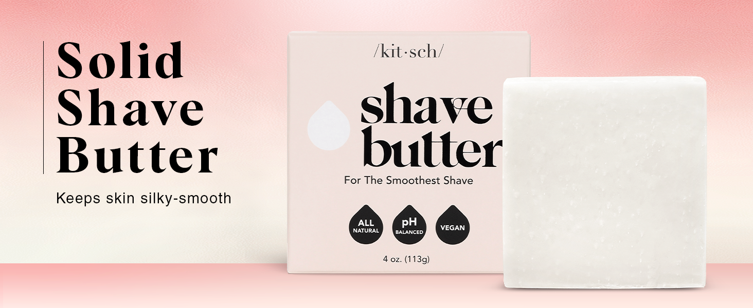 Kitsch Shaving Soap for Women - Hydrating Shave Butter & Shave Soap Bar - Nourishing Bar Soap for Smooth, Irritation-Free Shave &ndash; Paraben, Silicone & Sulfate-Free - Vegan, Made in USA  - 113g