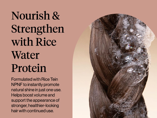 Kitsch Strengthening Rice Water Protein Conditioner for Women & Men &ndash; Hair Care for Thin, Fine & Damaged Hair, Boosts Shine & Volume &ndash; Paraben, Phthalates & Silicone Free