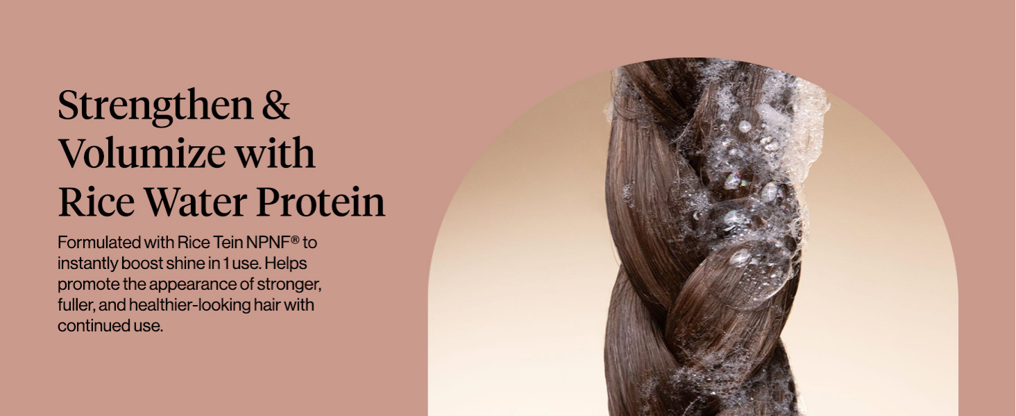 Kitsch Strengthening Rice Water Protein Shampoo for Men & Women &ndash; Hair Growth Shampoo & Volumizing Hair Care for Thin, Fine & Damaged Hair &ndash; Paraben, Phthalates & Silicone Free