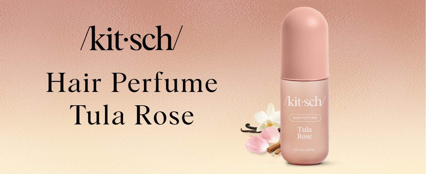 Kitsch Hair Perfume for Women - Tula Rose | Clean, Deodorizing & Patented Odor-Eliminating Technology Hair Spray & Body Mist - Freshen Hair, Body & Pillows - Floral Vanilla Scent &ndash; 50mL