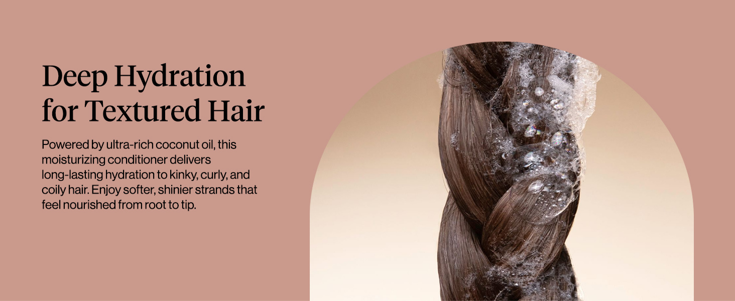 Kitsch Moisturizing Coconut Oil Liquid Conditioner for Women & Men &ndash; Coconut Oil Hair Conditioner for Kinky, Curly & Coily Hair &ndash; Deep Moisture, Shine & Manageability, Color-Safe Hair Care